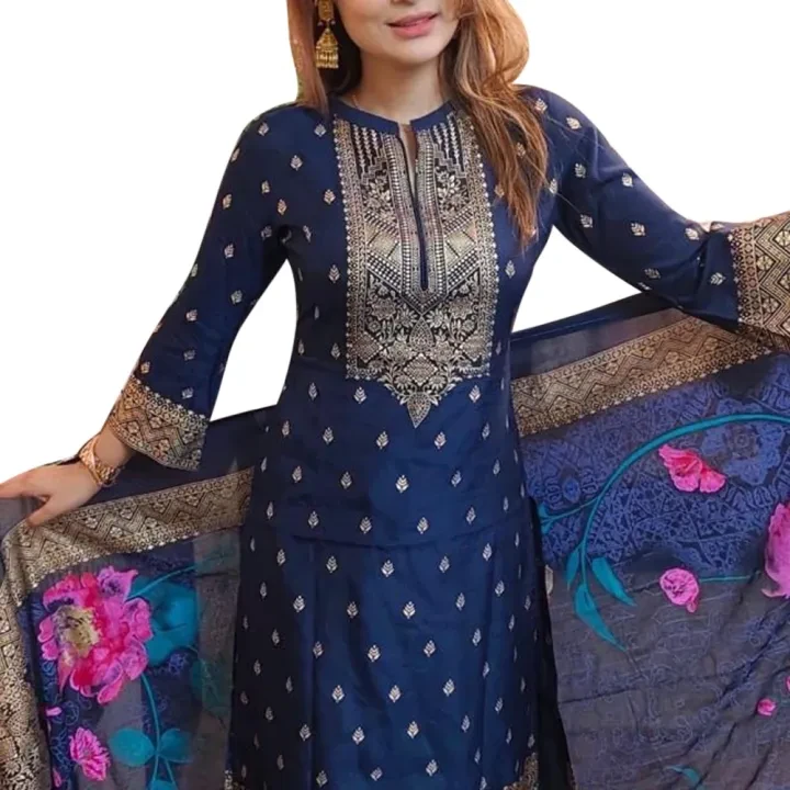 Afsan Pure Cotton Screen Print Unstitched 3-Piece Suit – All Seasons