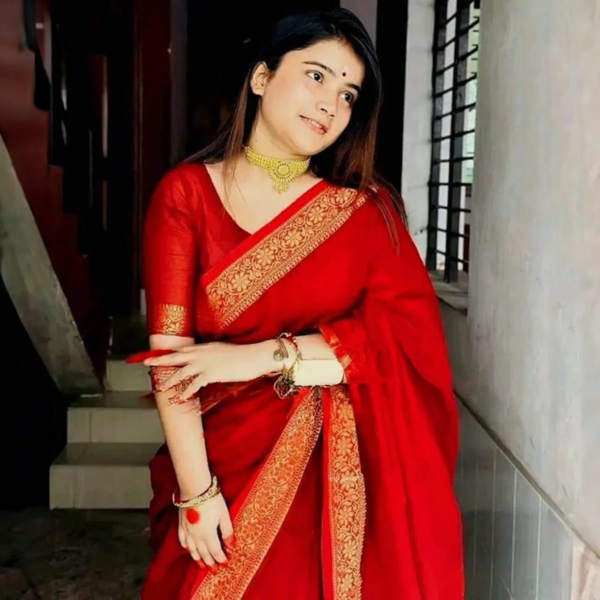 Tangail Half Silk Saree - Exclusive Traditional Wear