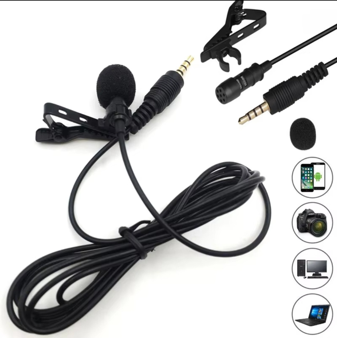 3.5mm Mini Mic for Smartphone & Audio Devices, Clear Sound, Black