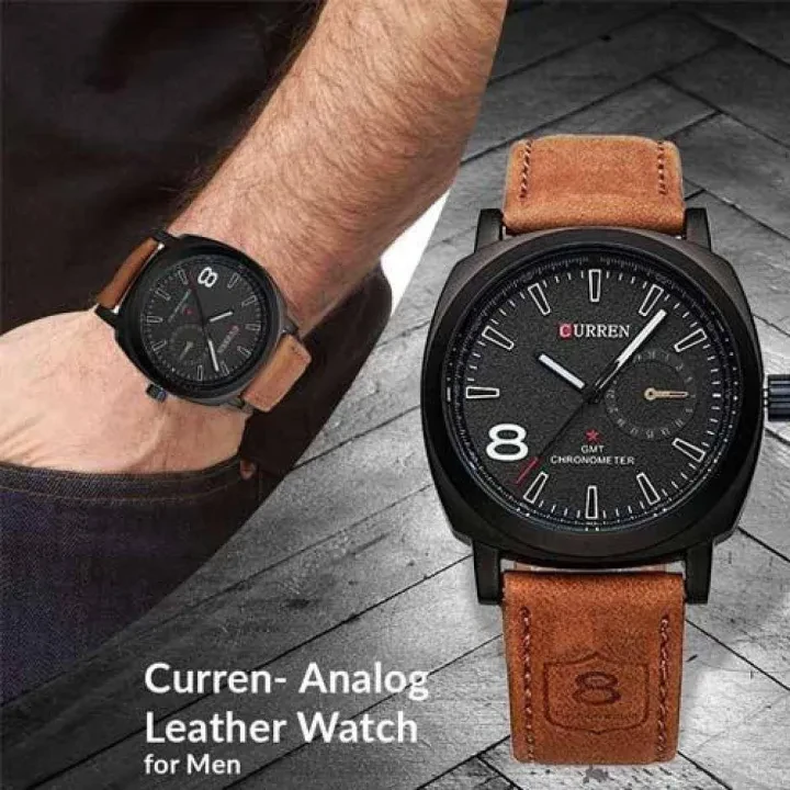 Men’s Black Analog Watch – Classic & Stylish