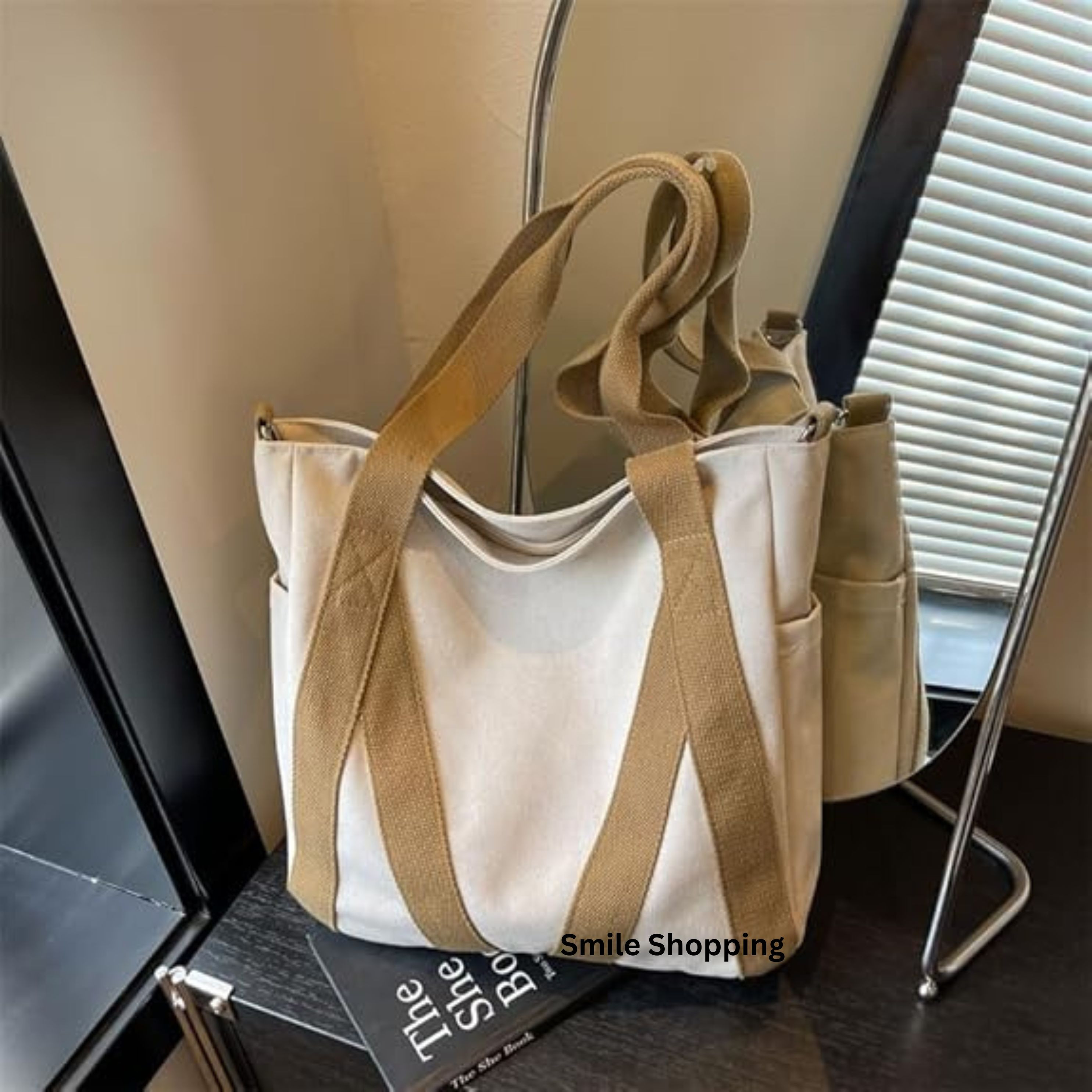 FSB-14 Canvas Shoulder Tote & Crossbody Bag for Women