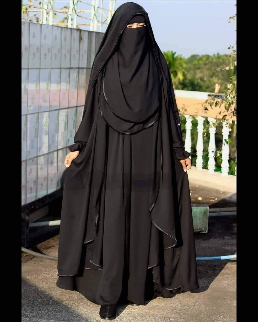 Abaya Borka Mohua Gown with Hoodie Niqab & Hijab – Dubai Cherry Party Wear for Women